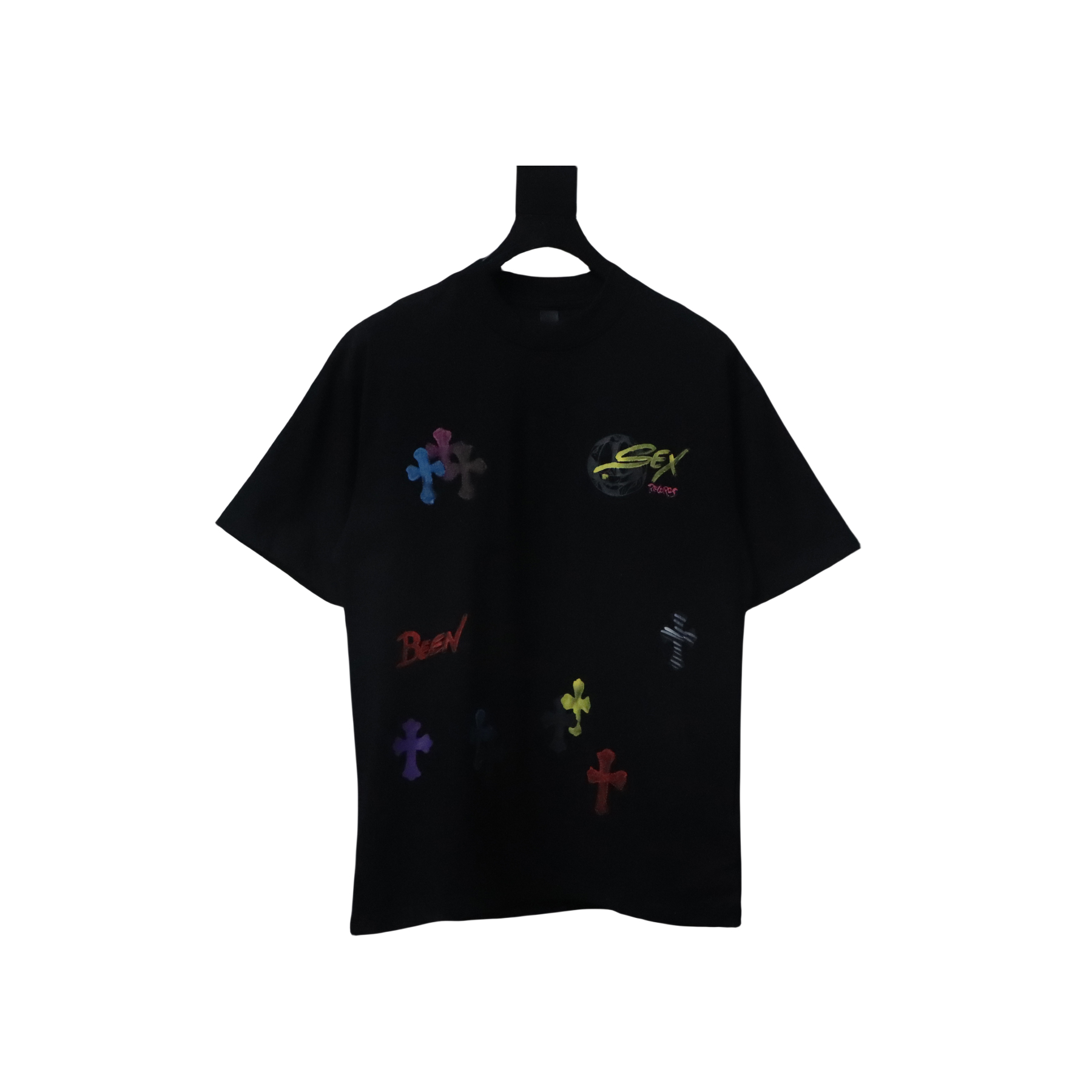 Chrome Hearts Painted Cross T-shirt Black