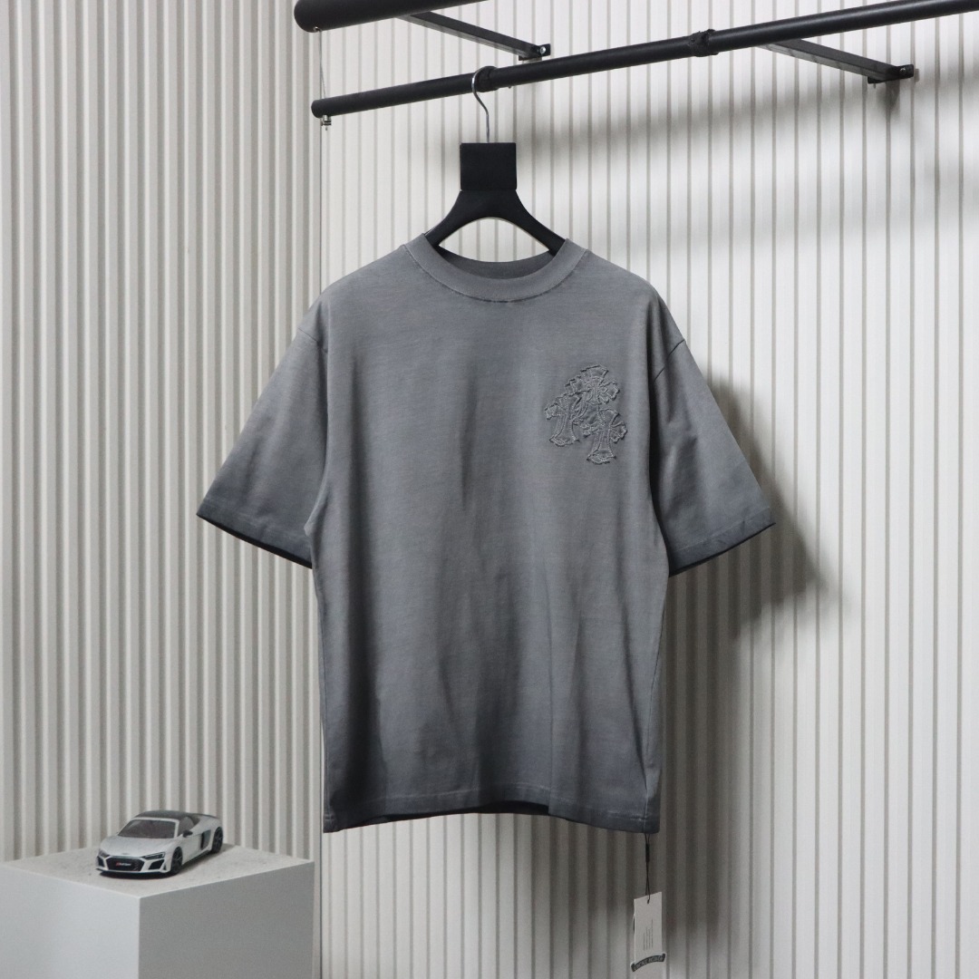 Chrome Hearts Patch Embroidered T-shirt Grey