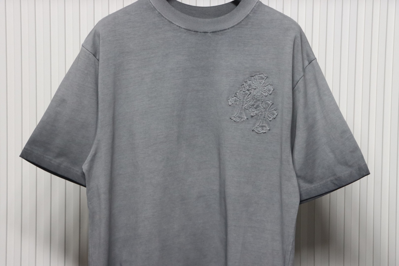 Chrome Hearts Patch Embroidered T-shirt Grey