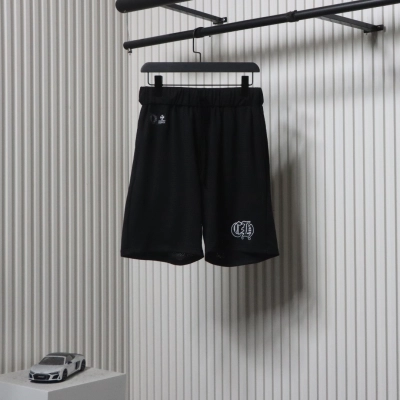 Chrome Hearts Popular Sanskrit Print Mesh Double-Layer Ice Hockey Shorts Black 01