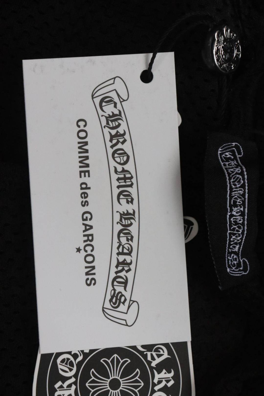 Chrome Hearts Popular Sanskrit Print Mesh Double-Layer Ice Hockey Shorts Black