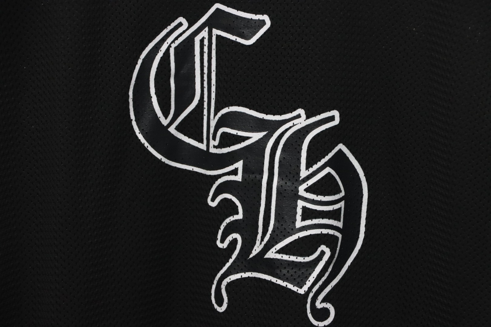 Chrome Hearts Popular Sanskrit Print Mesh Double-Layer Ice Hockey T-shirt Black