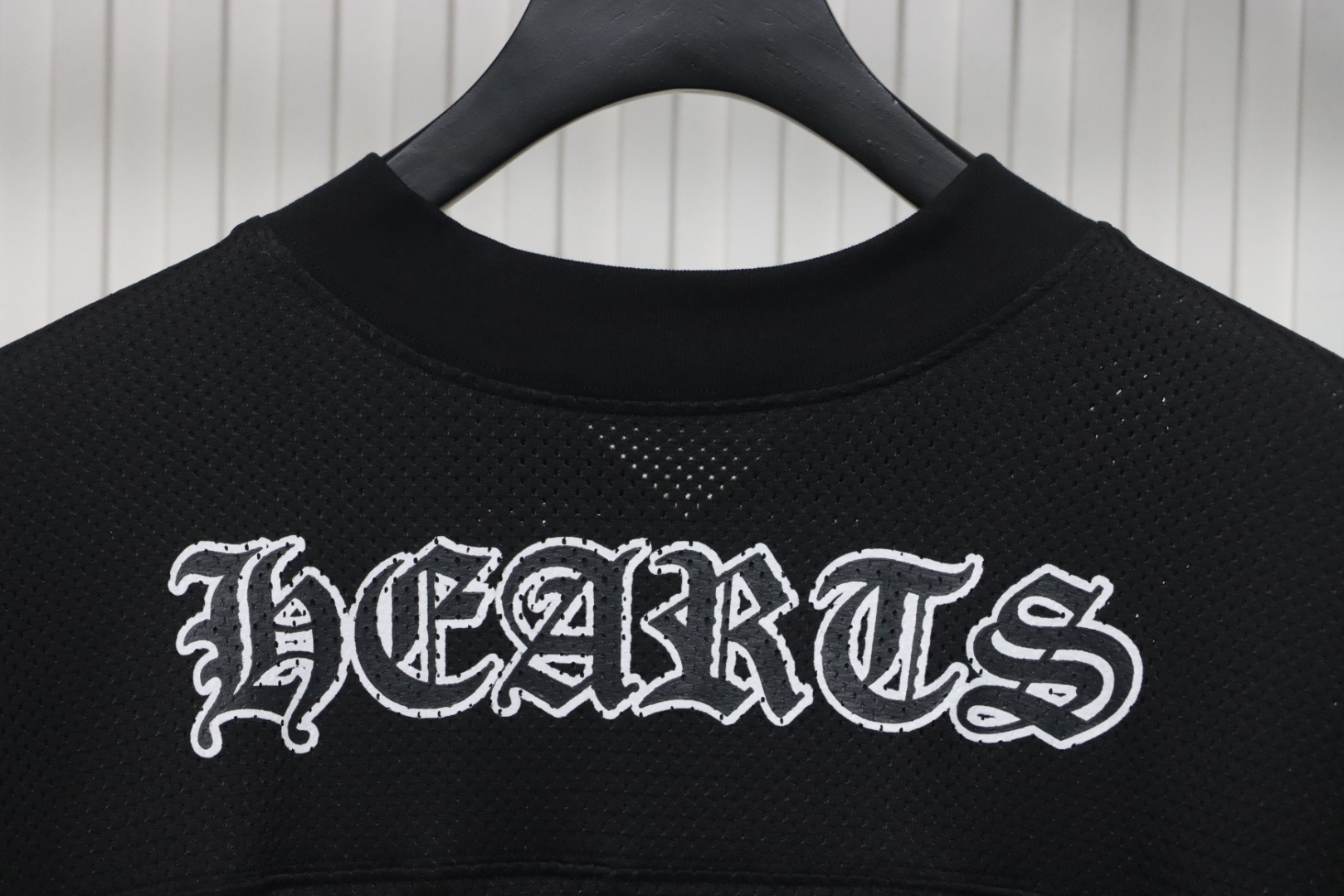 Chrome Hearts Popular Sanskrit Print Mesh Double-Layer Ice Hockey T-shirt Black