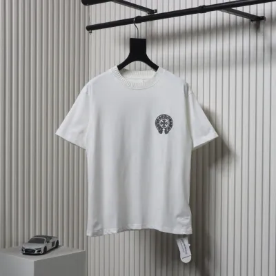 Chrome Hearts Silver Horseshoe T-shirt White 01