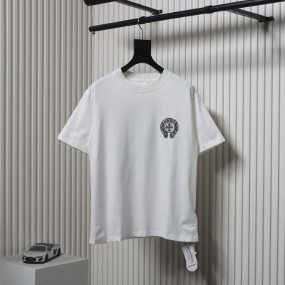 Chrome Hearts Silver Horseshoe T-shirt White 01