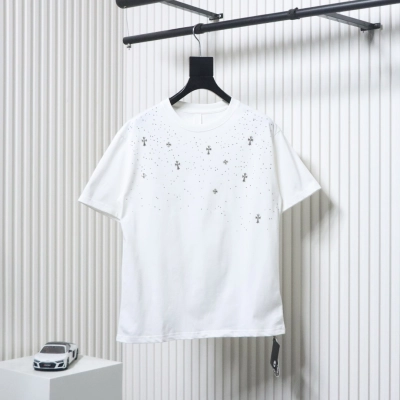 Chrome Hearts Starry Sky Rhinestone T-shirt White 01
