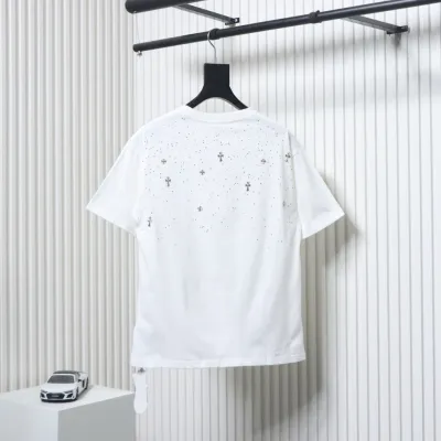 Chrome Hearts Starry Sky Rhinestone T-shirt White 02