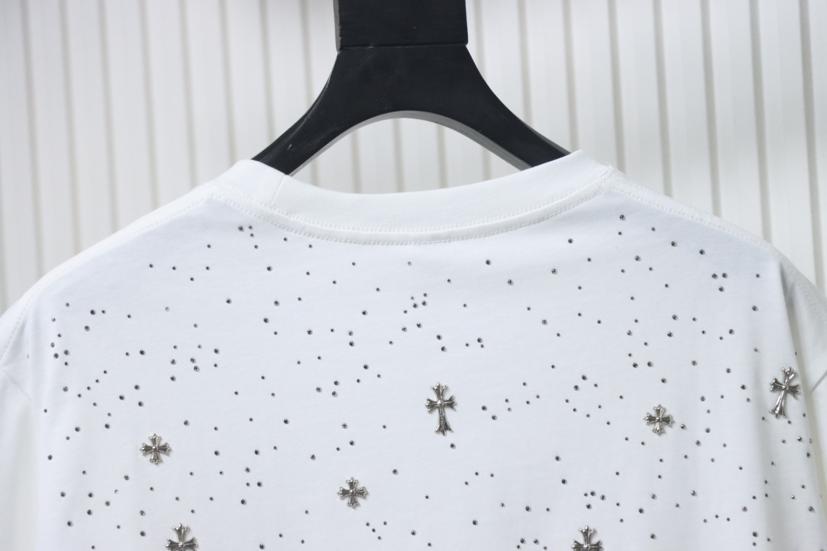 Chrome Hearts Starry Sky Rhinestone T-shirt White