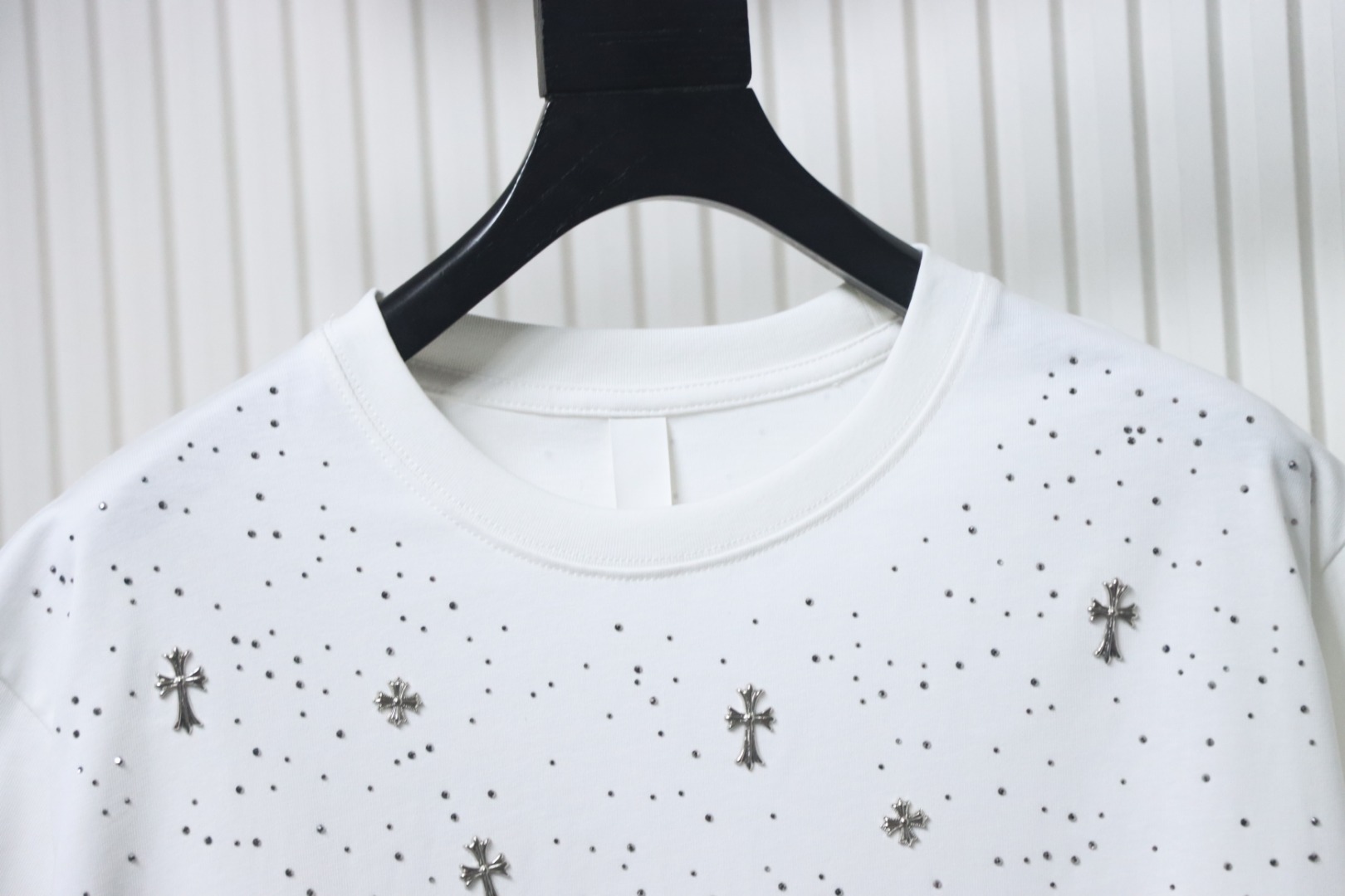 Chrome Hearts Starry Sky Rhinestone T-shirt White