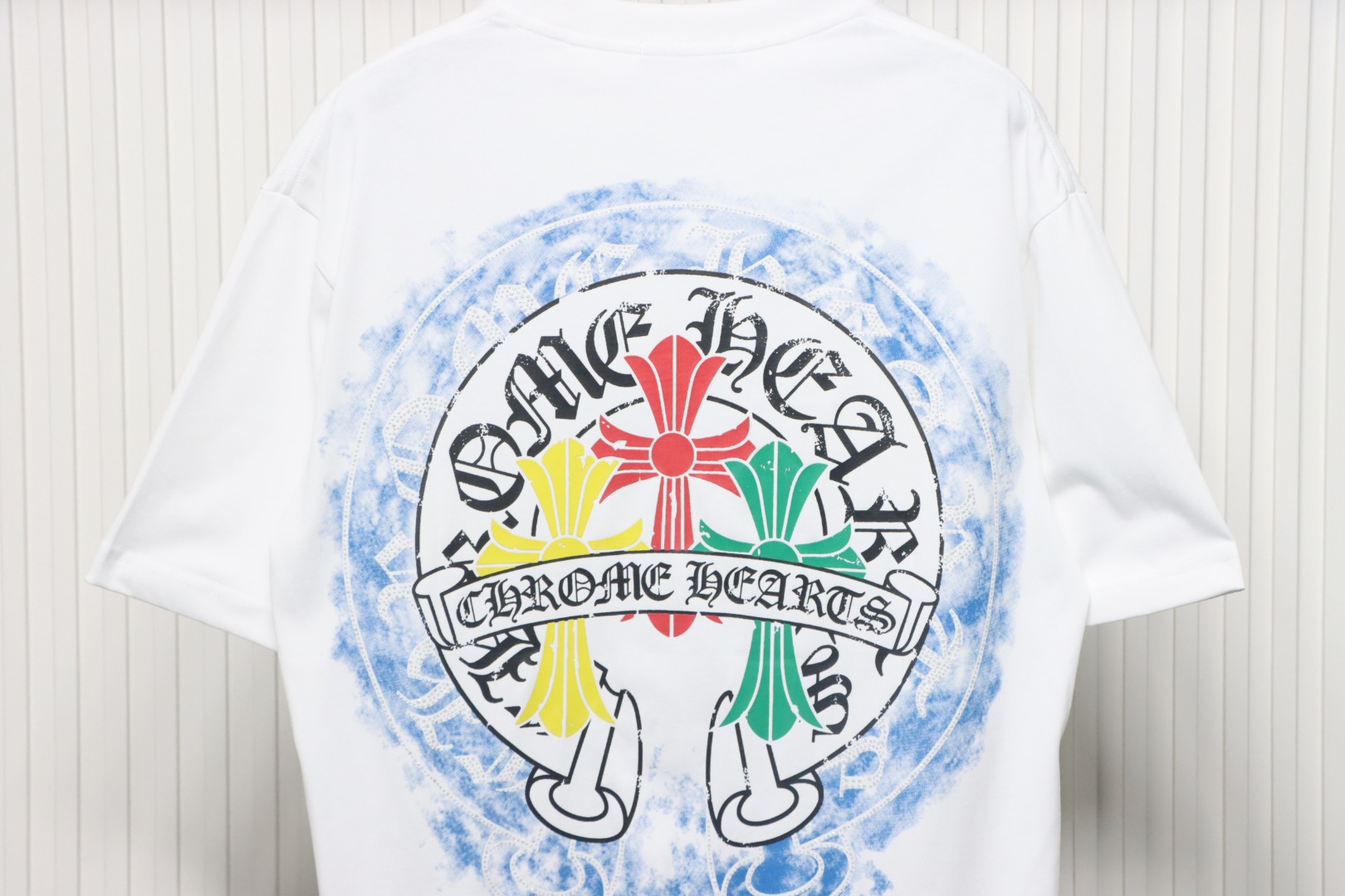 Chrome Hearts Tricolor Cross-dyed Horseshoe Print T-shirt White
