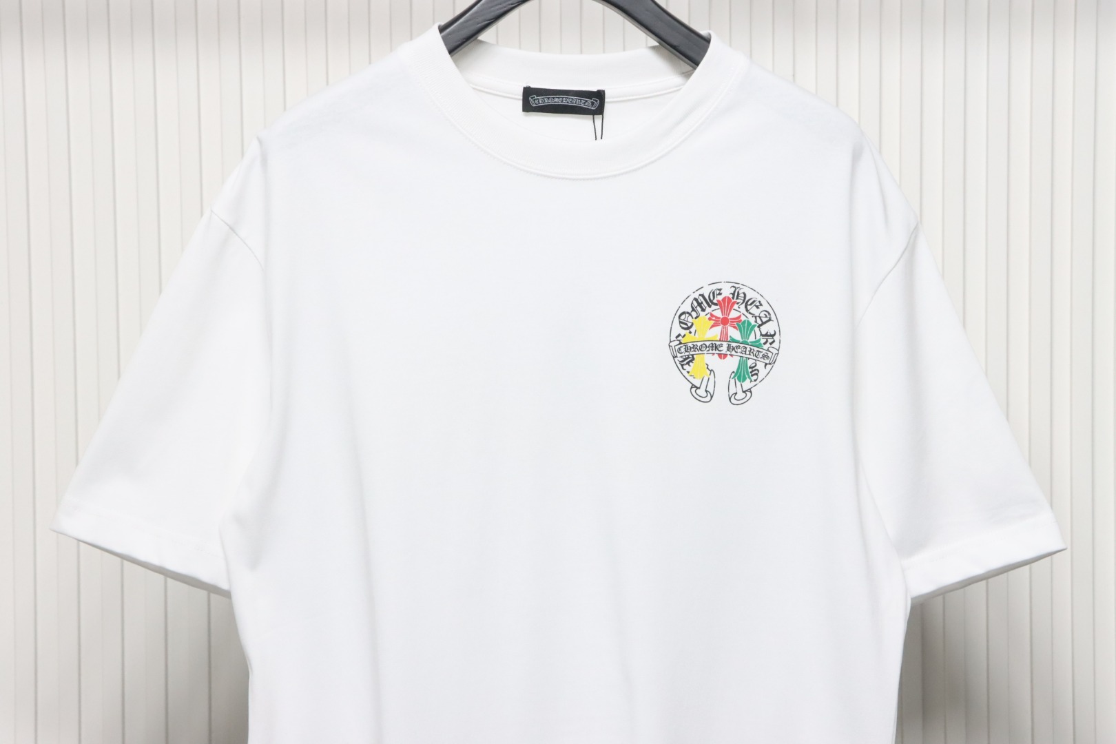 Chrome Hearts Tricolor Cross-dyed Horseshoe Print T-shirt White