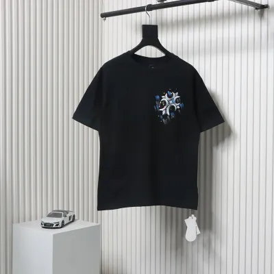 Chrome Heart Painted Cross T-shirt Black 01