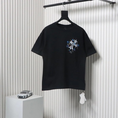 Chrome Heart Painted Cross T-shirt Black 01
