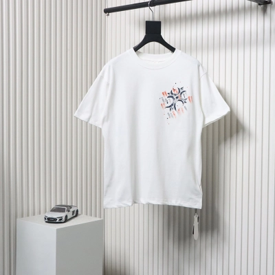 Chrome Heart Painted Cross T-shirt White 01