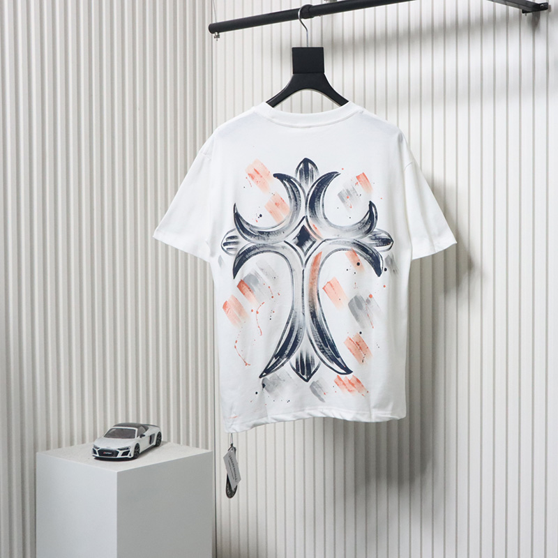Chrome Heart Painted Cross T-shirt White