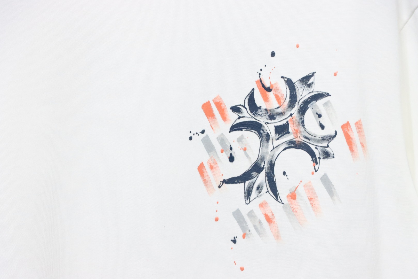 Chrome Heart Painted Cross T-shirt White