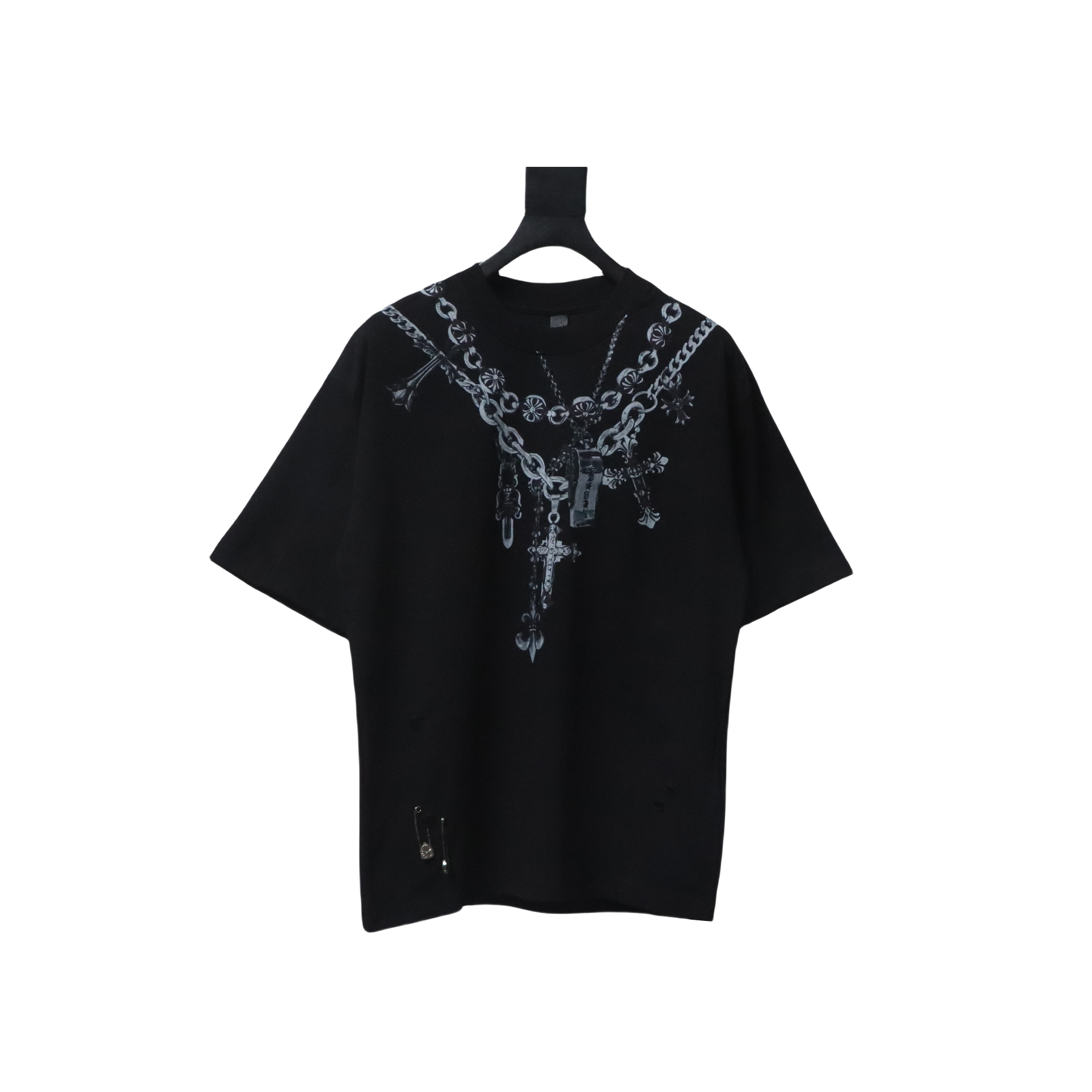 Chrome Hearts 25ss Casual Hand-painted Graffiti T-shirt Black