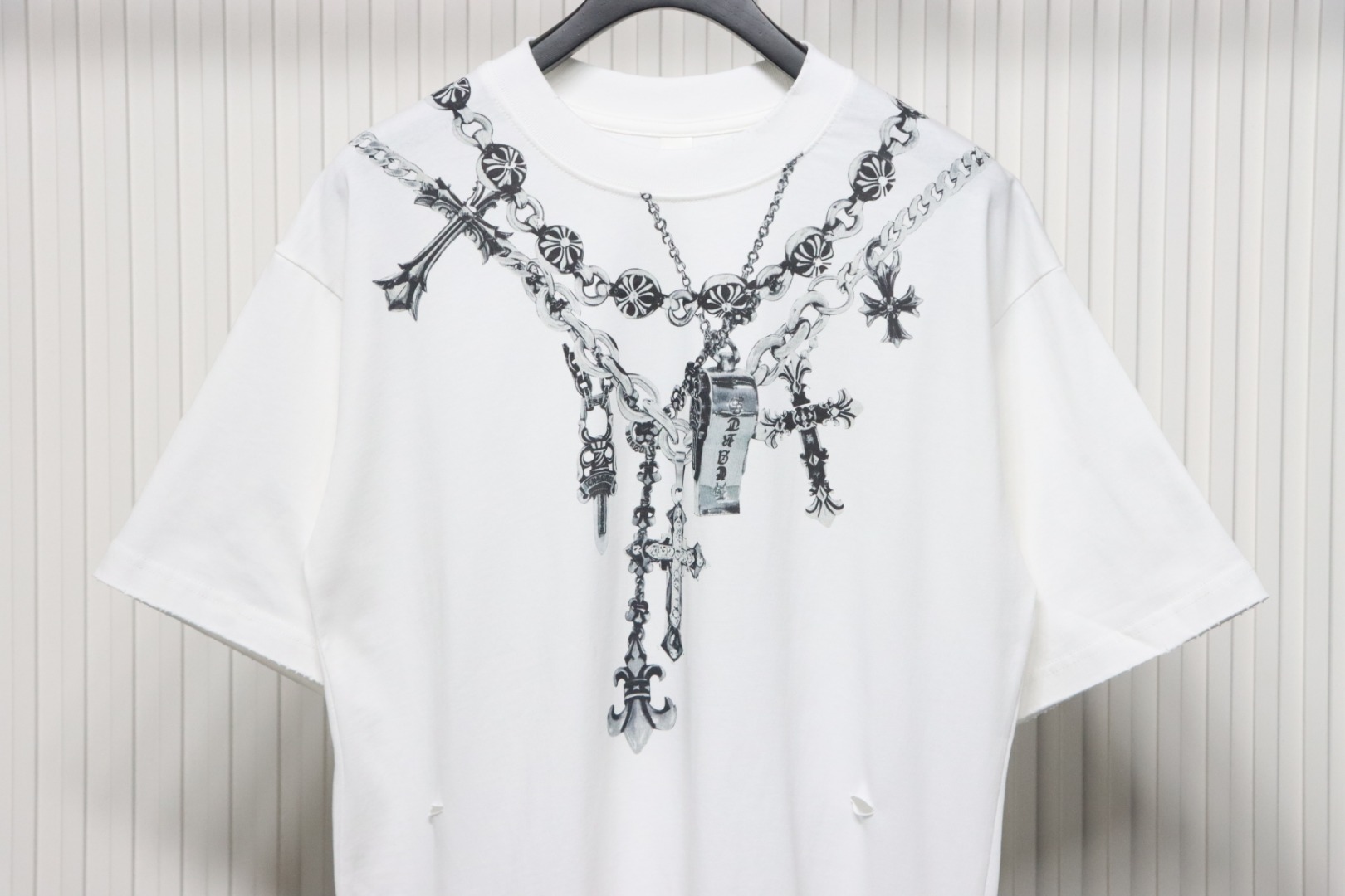 Chrome Hearts 25ss Casual Hand-painted Graffiti T-shirt White
