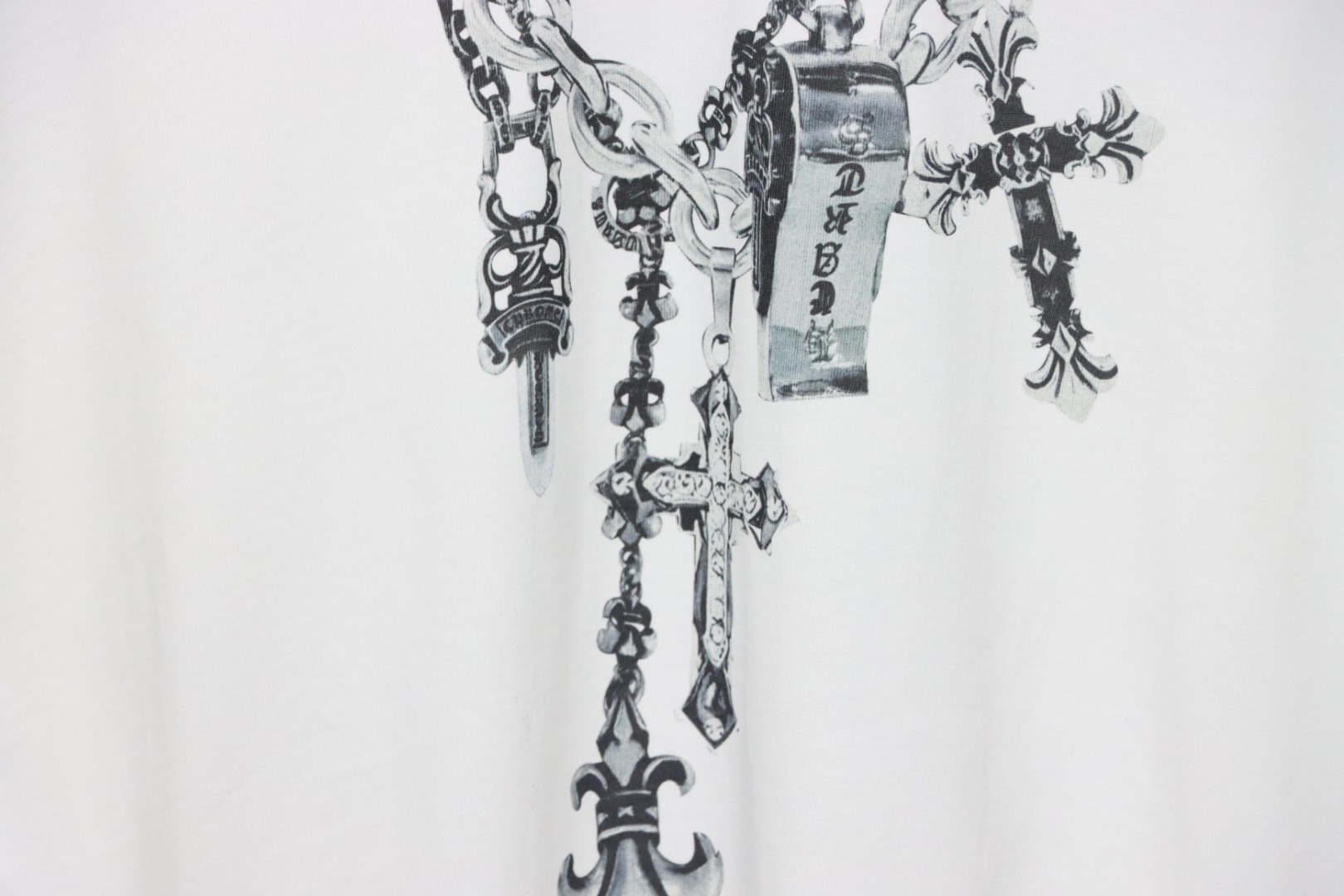 Chrome Hearts 25ss Casual Hand-painted Graffiti T-shirt White