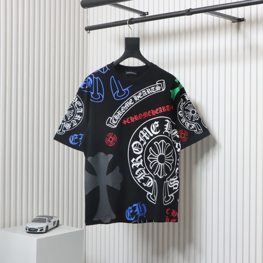 Chrome Hearts 25ss Colorful Lettering Logo Print T-shirt Black