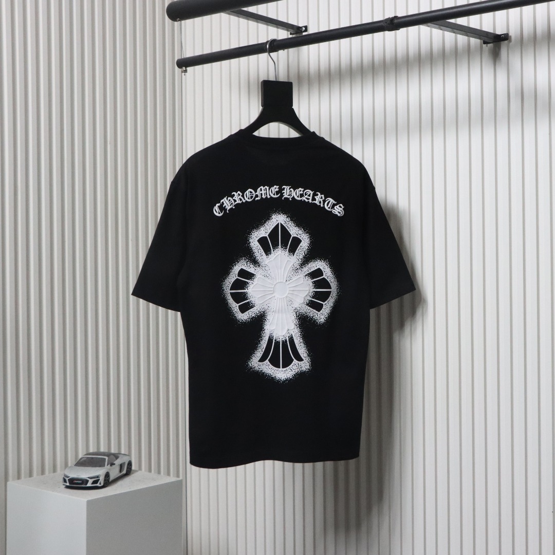 Chrome Hearts 25ss Inkjet Cross Print T-shirt Black
