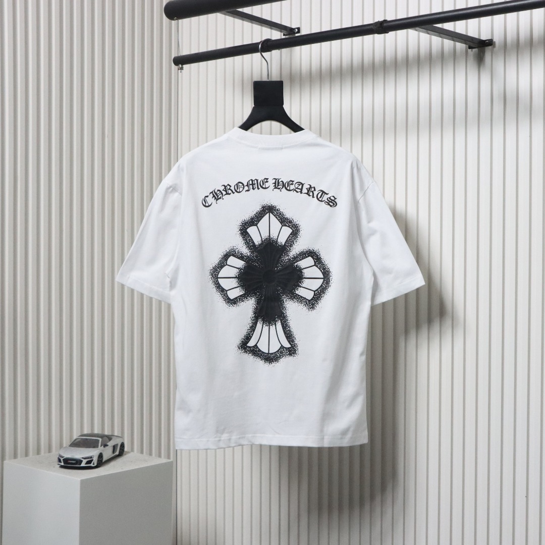 Chrome Hearts 25ss Inkjet Cross Print T-shirt White