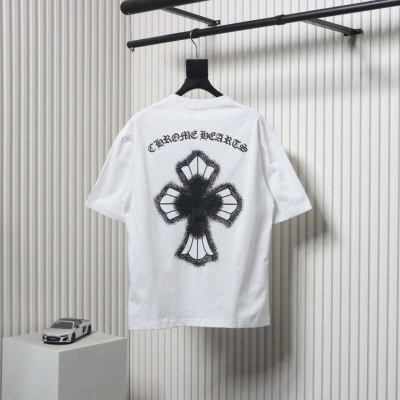 Chrome Hearts 25ss Inkjet Cross Print T-shirt White 02