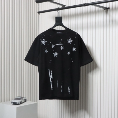 Chrome Hearts 25ss Mottled Sanskrit Star Print T-shirt Black 01