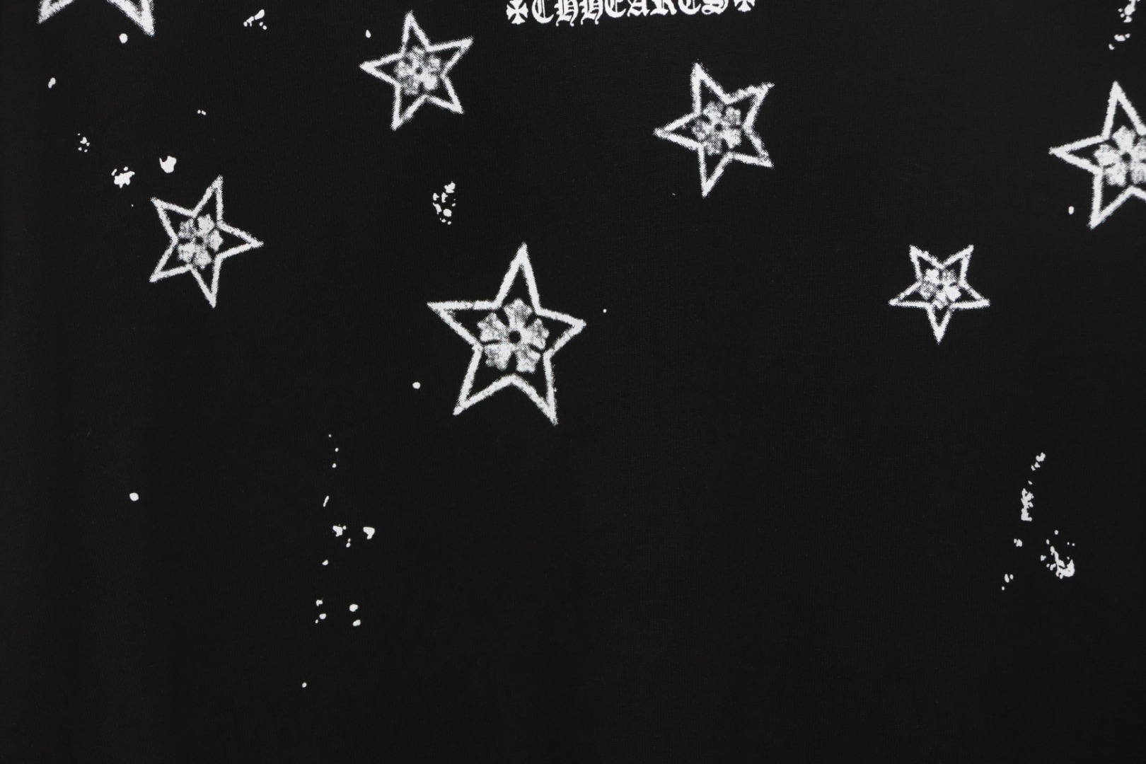Chrome Hearts 25ss Mottled Sanskrit Star Print T-shirt Black