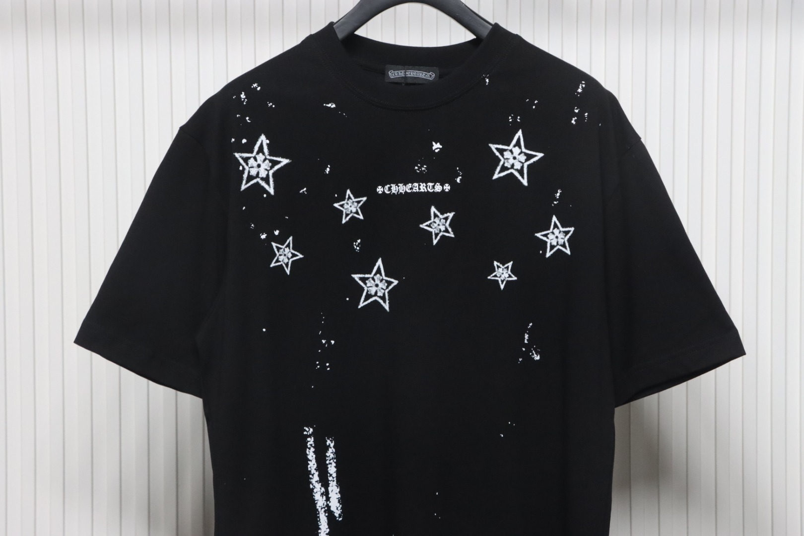 Chrome Hearts 25ss Mottled Sanskrit Star Print T-shirt Black