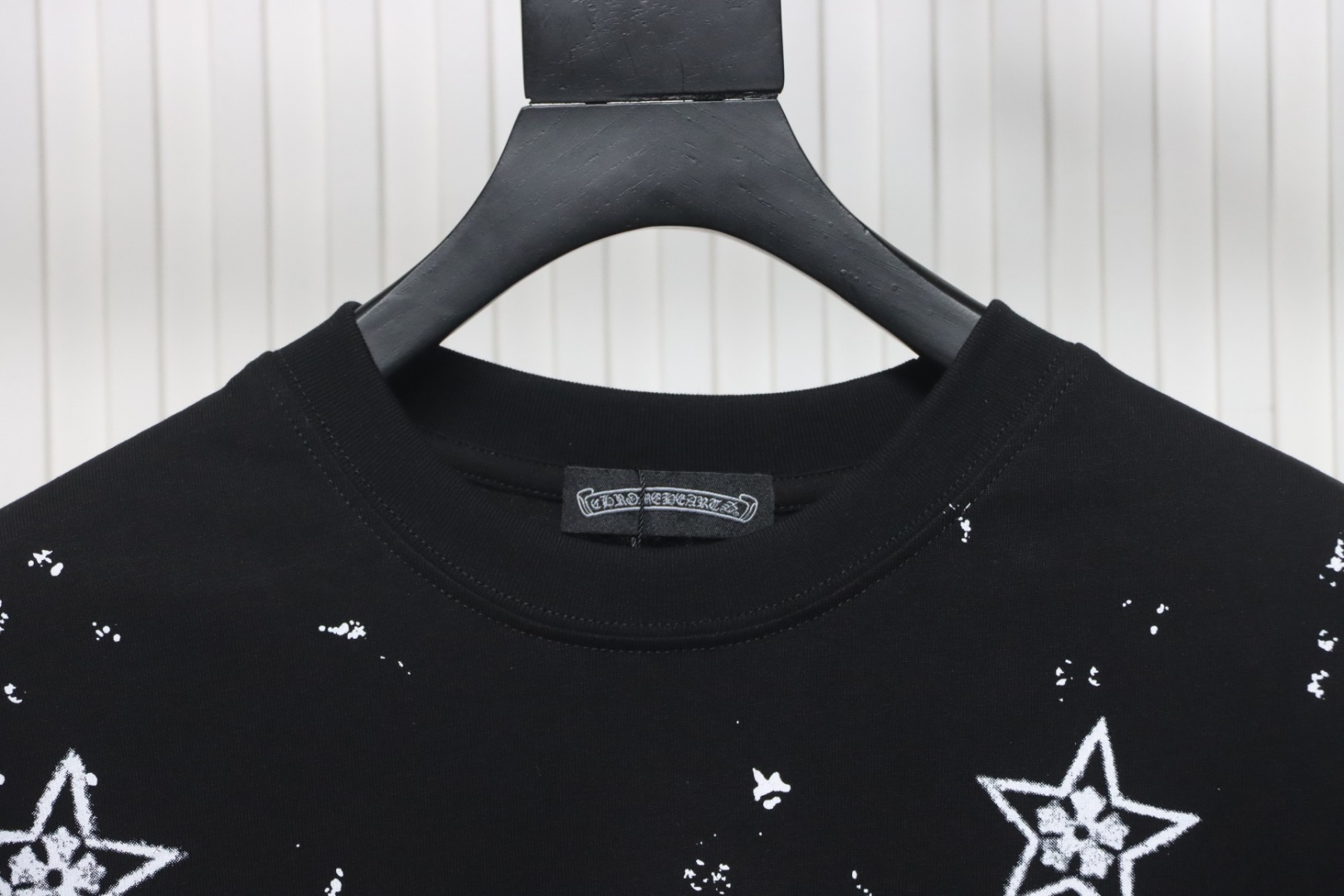 Chrome Hearts 25ss Mottled Sanskrit Star Print T-shirt Black
