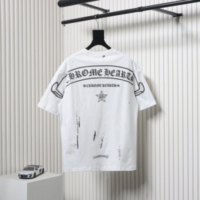 Chrome Hearts 25ss Mottled Sanskrit Star Print T-shirt White 02