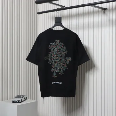 Chrome Hearts 25ss Round Neck With Colorful Print On The Back T-shirt Black 02