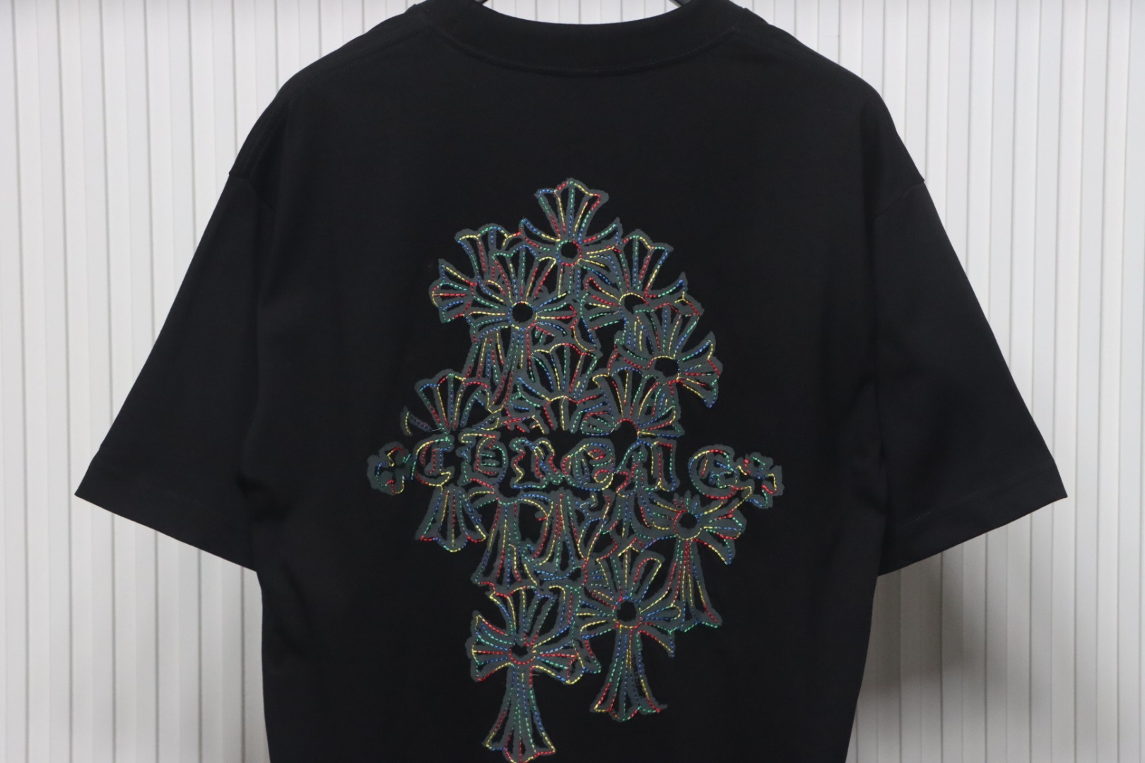 Chrome Hearts 25ss Round Neck With Colorful Print On The Back T-shirt Black