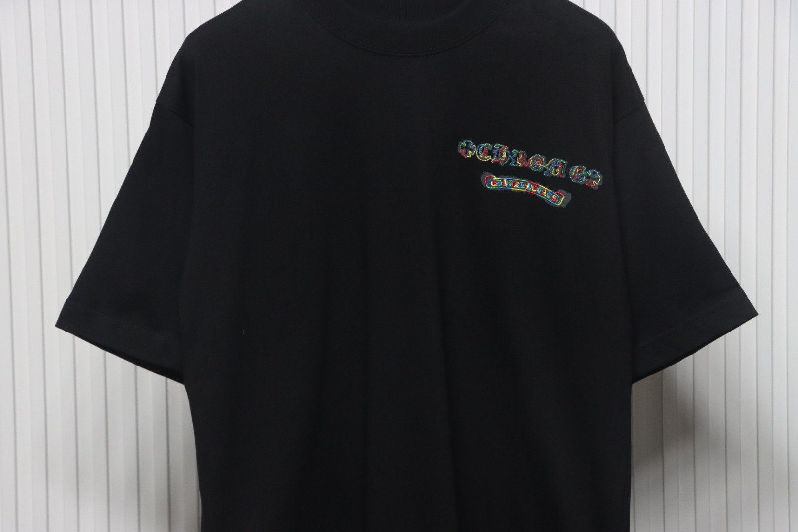 Chrome Hearts 25ss Round Neck With Colorful Print On The Back T-shirt Black