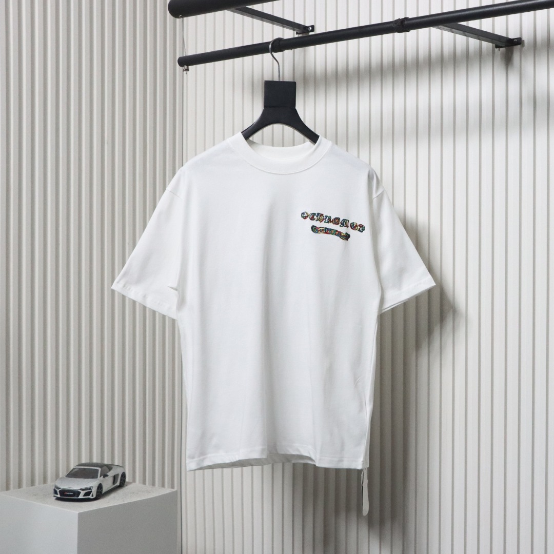 Chrome Hearts 25ss Round Neck With Colorful Print On The Back T-shirt White