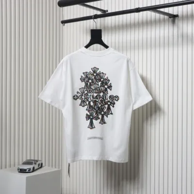 Chrome Hearts 25ss Round Neck With Colorful Print On The Back T-shirt White 02