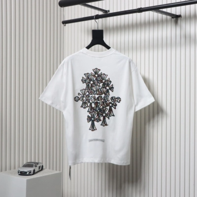 Chrome Hearts 25ss Round Neck With Colorful Print On The Back T-shirt White 02