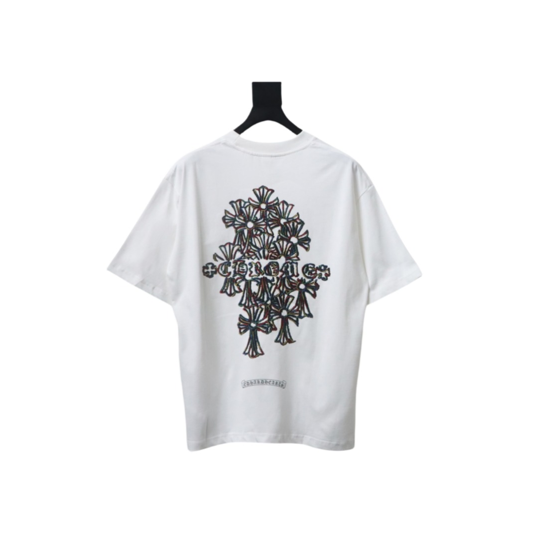 Chrome Hearts 25ss Round Neck With Colorful Print On The Back T-shirt White