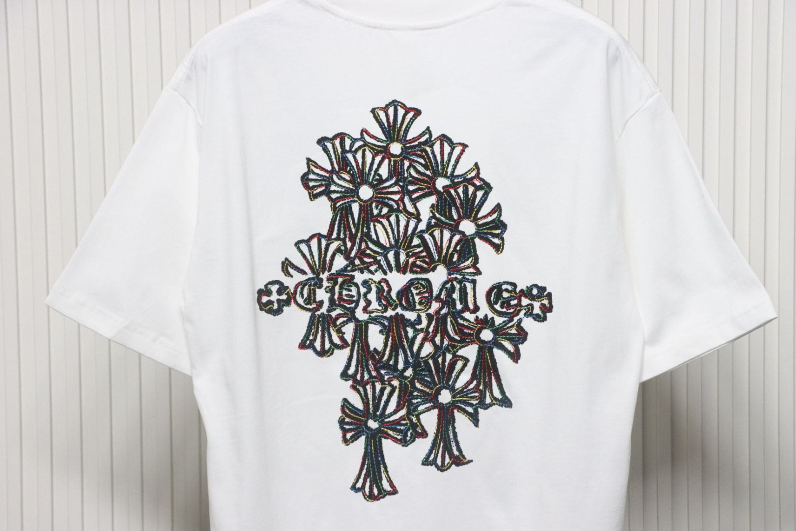 Chrome Hearts 25ss Round Neck With Colorful Print On The Back T-shirt White