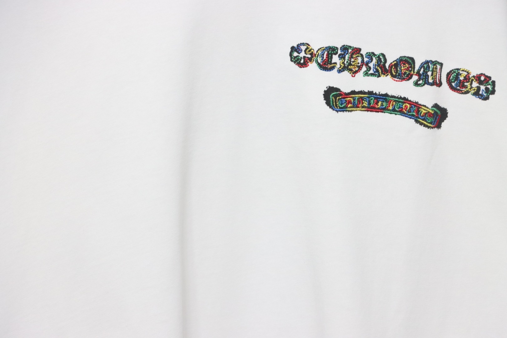 Chrome Hearts 25ss Round Neck With Colorful Print On The Back T-shirt White