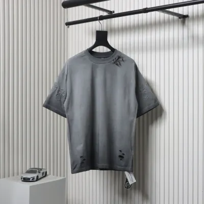 Chrome Hearts Chest Pin Crew Neck T-shirt Grey 01