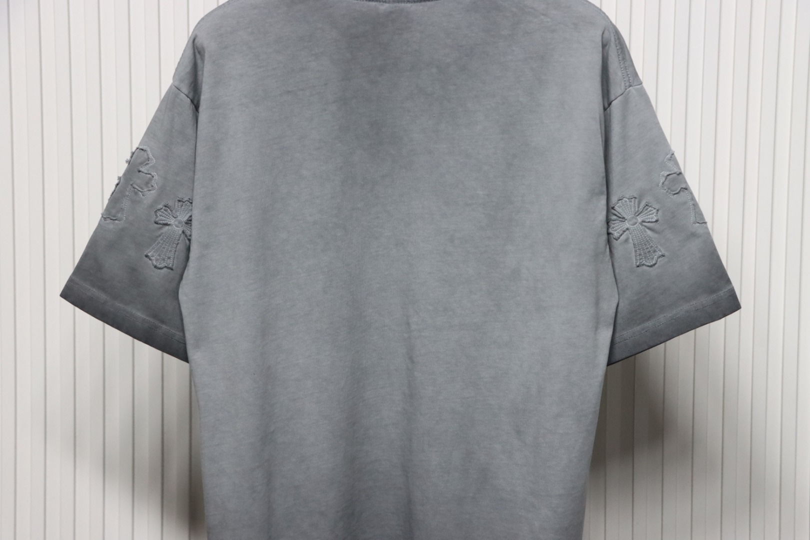 Chrome Hearts Chest Pin Crew Neck T-shirt Grey