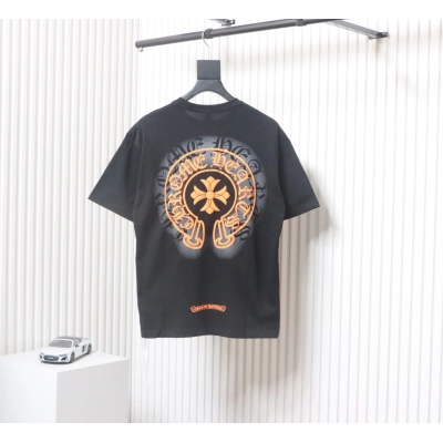 Chrome Hearts Colorful Cross Print T-shirt Grey 02