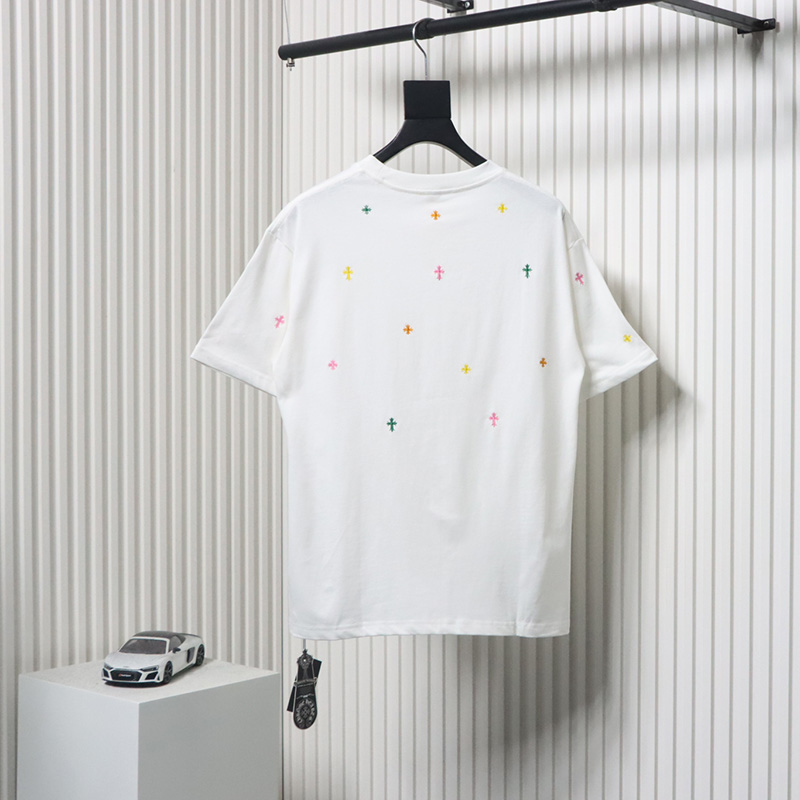Chrome Hearts Colorful Full-color Embroidery T-shirt White