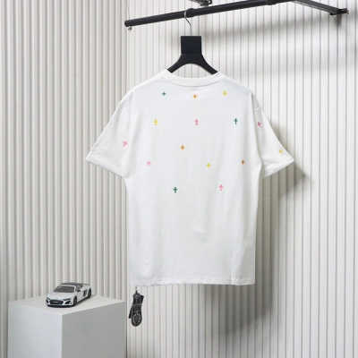 Chrome Hearts Colorful Full-color Embroidery T-shirt White 02