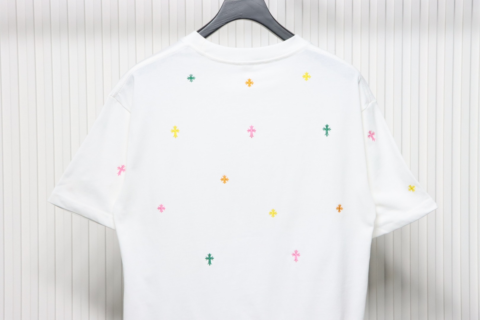 Chrome Hearts Colorful Full-color Embroidery T-shirt White