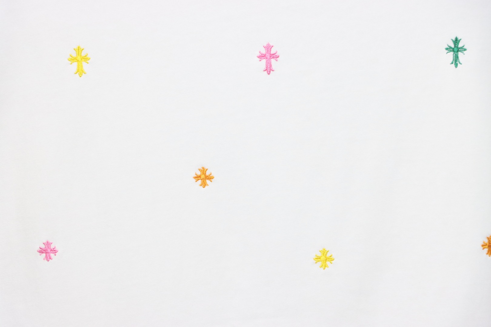 Chrome Hearts Colorful Full-color Embroidery T-shirt White