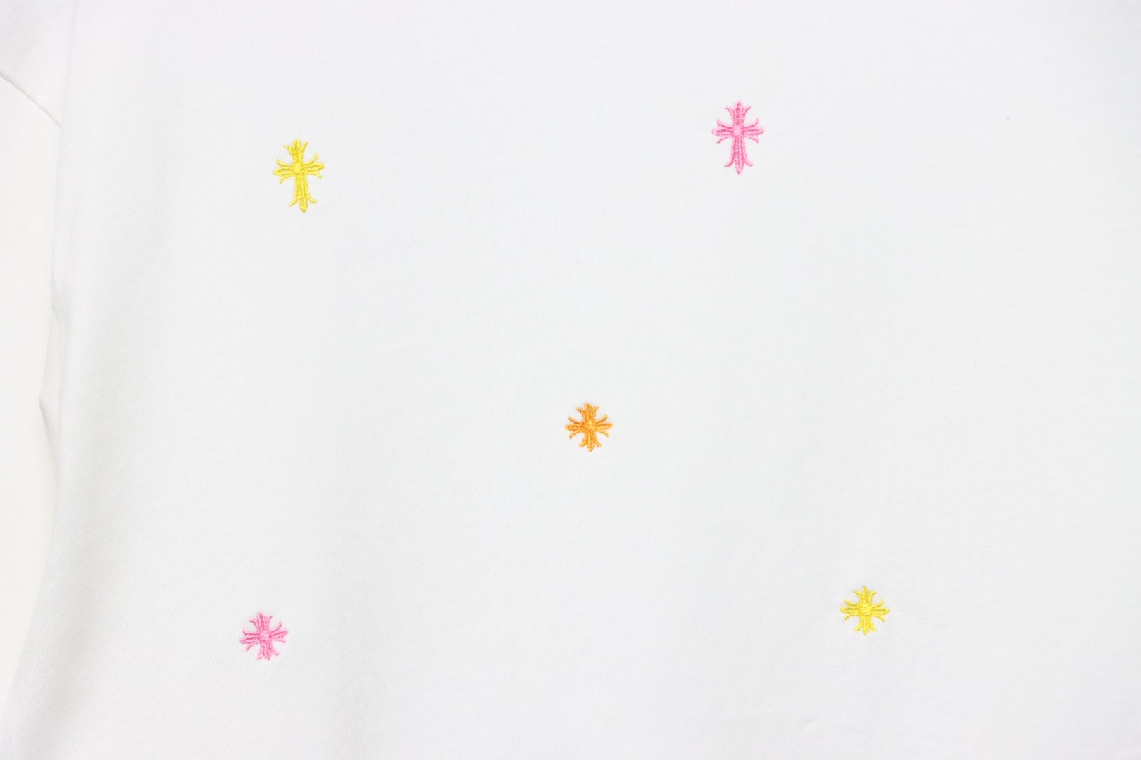 Chrome Hearts Colorful Full-color Embroidery T-shirt White