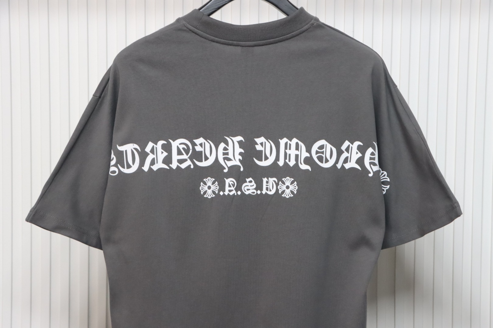 Chrome Hearts Colorful Horseshoe Sanskrit Letter Print T-shirt Grey